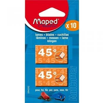 Maped - Set de 10 cuchillas de repuesto de 45º para MatCutter