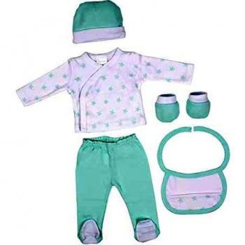 Set Regalo 5 Pcs 100% Alg T 0-6 m Verde