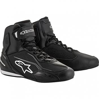 Alpinestars Faster-3 Motorcycle Shoes Black/White Size 47-48