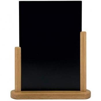 Pizarra de Mesa Securit Teak 32x27cm - Portátil, Reutilizable y Fácil de Limpiar