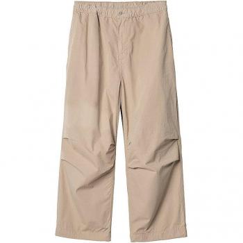 Carhartt WIP Wide-Leg Judd Pants - S Beige, Cotton Trousers with Side Pockets, Male