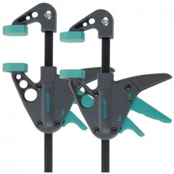 Wolfcraft EHZ 40-110 Sargentos Monomanuales, Set de 2, Apertura de 110mm, Profundidad de sujeción 40mm, Ref. 3455100