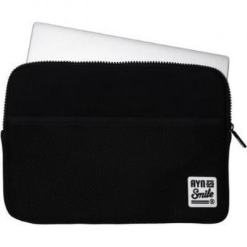 Smile Fitness Sleeve Funda de Neopreno Negra para Portátil de 15 pulgadas