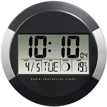 Hama Electronic DCF Wall Clock PP-245 (186383) - Black/Grey