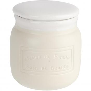 Wenko Maison Bote Universal, Cerámica, Beige Crema, 10.5x10.5x12 cm