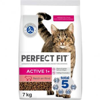 Perfect Fit Active 1+ con Carne de Vacuno - Paquete Promocional 14 kg (11 kg + 3 kg Gratis)