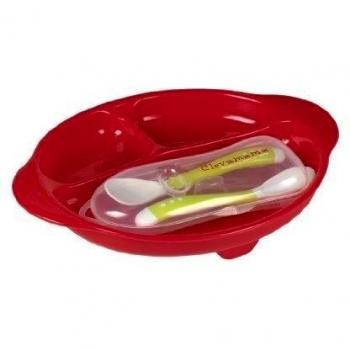 Clevamama 7013 - Plato de succión + 2 cucharas con funda