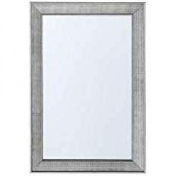 Espejo de pared sintético plateado 91x61 cm Beliani