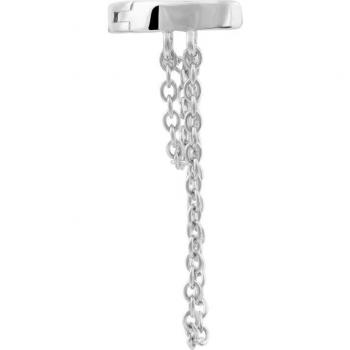 Ear Candy - Piercing de aro Nadine de plata bañado en rodio