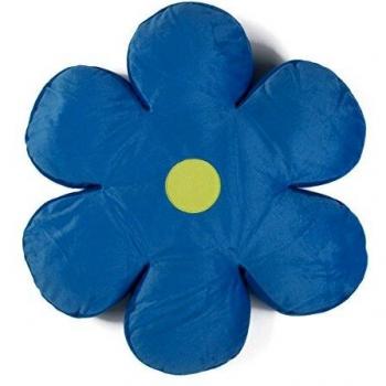 Cojín de Gamuza en Forma de Flor Diámetro 65 cm Azul Turquesa