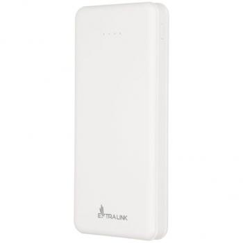 Batería Externa Extralink 10000mAh Polímero de Litio Blanca con USB-C