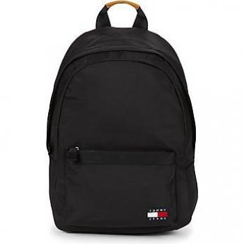 Mochila Tommy Jeans Essential Dome Backpack para hombre, color negra, diseño moderno, compartimento principal con cierre de cremallera, bolsillo frontal con cremallera, correas ajustables y acolchadas, logo Tommy Jeans en la parte frontal
