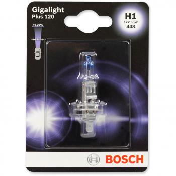 Lámpara faro de carretera BOSCH H1 Gigalight Plus 120% 12V, 55W