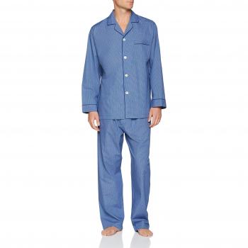 BROOKS BROTHERS Pigiama Maniche Lunghe, Pelele para Dormir para Hombre, BLU
