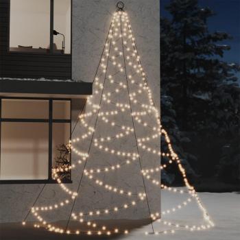 Árbol de Pared LED con Gancho Metálico 720 LED Blanco Cálido 5 m