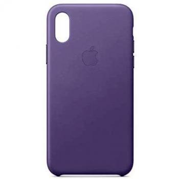 Apple Leather Case (for iPhone XS) - Lilac