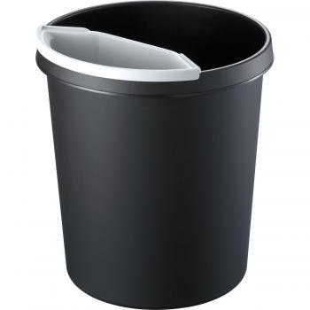 helit 61057+58/H6106782 - Complemento para papeleras con Capacidad de 2 l, Color Negro