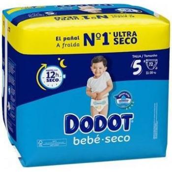 Dodot Bebé-Seco Talla 5 Pañales para 11-16 kg, Cantidad 72 unidades