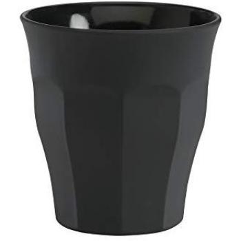 Vaso Duralex Picardie Negro Cristal 6 Piezas 90 ml, set de 6 vasos, capacidad de 90 ml (9 cl), material cristal