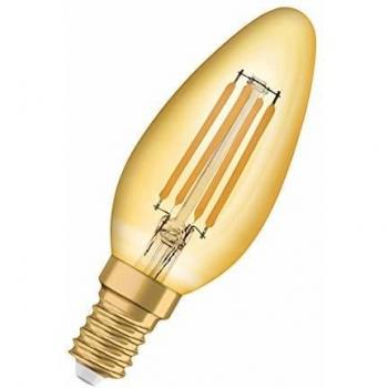 Bombilla LED Candelabro E14 4W Vintage Filamento Dorado Extra Cálido