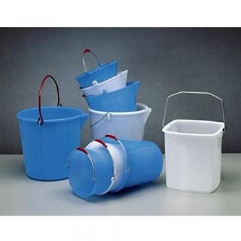 Cubo Pesado de Polietileno Blanco 15 Litros, 29 cm de Diámetro y 30 cm de Altura