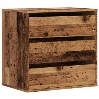 Cajonera de esquina madera ingeniería roble viejo 60x41x58 cm, marrón, armario de almacenaje, aparador, mueble de almacenaje