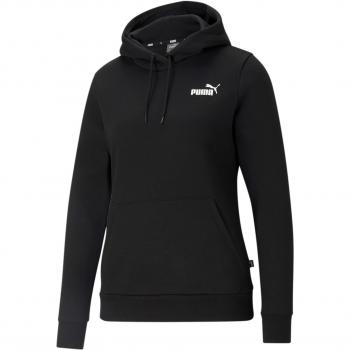 Puma Women's Essentials Small Logo Hoodie Fleece Black XS
