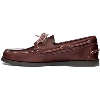 Sebago Portland Waxed Brown Boat Shoes for Men