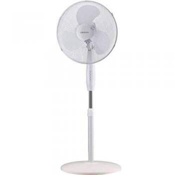 Lauson AFF111 - Ventilador Oscilante de Pie con 3 Niveles de Velocidad, Aspas de 40 cm y Altura Ajustable, Potencia de 45 W, Color Blanco