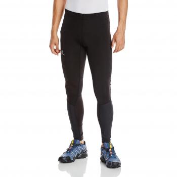 Salomon Hombre Mallas largas para running Agile, Mezcla de sintéticos, Negro, XL