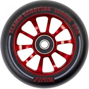 Ruedas de patín Slamm Scooters Flair 2.0, Adultos Unisex, Color Rojo, Tamaño 100 mm