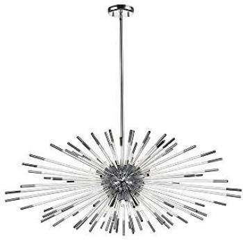 Lámpara 9L Evasión Cromo - Lámpara de techo, diseño moderno, acabado en cromo, 9 luces, ideal para iluminación decorativa y funcional