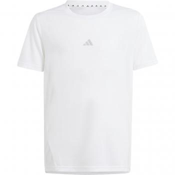 Camiseta de fitness Adidas Essentials D4T para niño, color blanco, manga corta, talla 152
