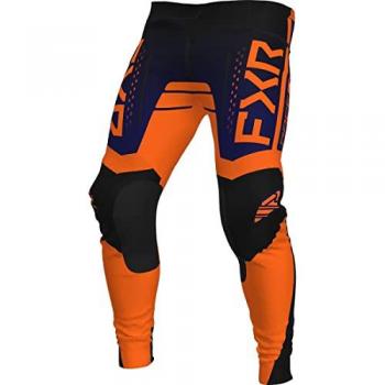 Pantalones de motocross FXR Contender Medianoche-Naranja, características: diseño off-road, color negro y naranja, talla 36