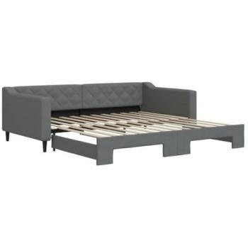 Sofá cama nido tela gris oscuro 100x200 cm