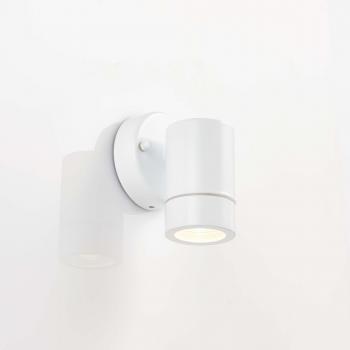 Luz de pared exterior Saxby Palin - Acero inoxidable, vidrio blanco brillante, IP44, GU10