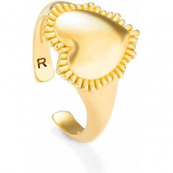 Anillo Sagrado Corazón de Plata Dorado