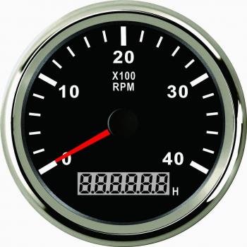 ELING Tacómetro universal RPM REV Contador con cronómetro 4000RPM 85mm 9-32V con luz de fondo