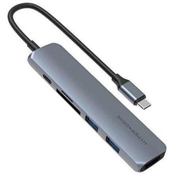 Hyper HyperDrive BAR 6-in-1 - docking station - HDMI