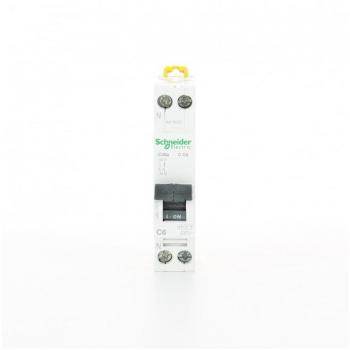 Interruptor Magnetotérmico Schneider 1P+N 25A 4.5KA C, 1 módulo A9N17511