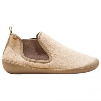 Pantuflas El Naturalista unisex NA67 de tela beige, planas y casuales, tamaño 44