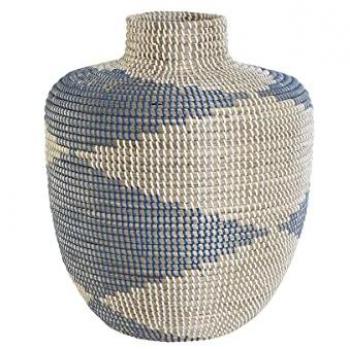 Jarrón DKD Home Decor Azul Natural Mediterráneo 40 x 40 x 48 cm
