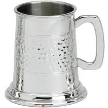 Jarra de Peltre Medio Hecho a Mano Medio Martillado Fino Medio Pinta de Peltre Inglés