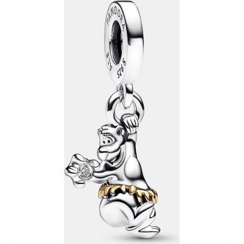 Pandora Disney 100th Anniversary Baloo Charm Pendant with Lab-Grown Diamond in Sterling Silver