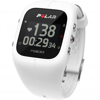 Polar A300 HR - Pulsómetro de entrenamiento, color blanco con sensor de ritmo cardíaco H7 HR