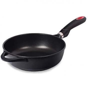 Valira Black - Sartén Premium de 24 cm honda hecha en España, aluminio fundido con antiadherente reforzado, apta para inducción