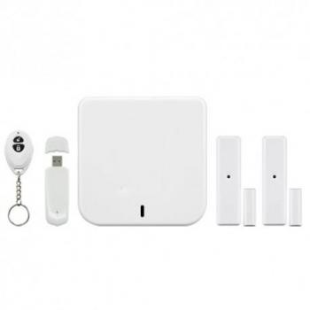 Kit de alarma doméstica Home8 - Conexión a internet / IP Cloud - Envío de alertas Push a aplicación móvil - Tamaño reducido - Contactos magnéticos inalámbricos - Mando a distancia multifunción