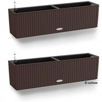 Lechuza Balconera Color 80 - Jardinière Completa 79x19x19 cm - Azul Petróleo - 12 L