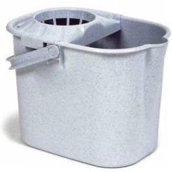 Tatay Cubo de Fregona Rectangular, de PP, Libre de BPA, Escurridor por Presión, con Asas. Fabricado en España. Color Chispitas
