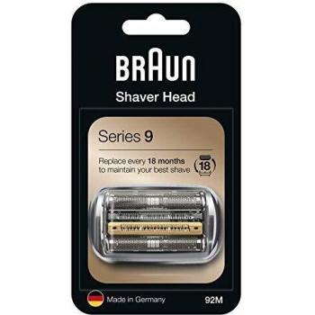 Braun Series 9 92M Cabezal de Recambio Plata para Afeitadora Eléctrica Hombre, Compatible con las Afeitadoras Series 9